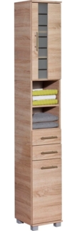 Schildmeyer Hochschrank 147309 Nitro, Sonoma Eiche Dekor, 30. 3x32. 6x194. 2 cm (B/T/H)