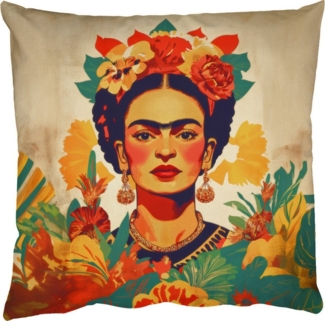 MuchoWow Dekokissen Feminin - Blumen - Schmuck, Zierkissen mit Füllung für Wohnzimmer, Sofakissen, 40x40 cm