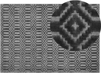Teppich dunkelgrau 160x230 cm Kurzflor ADATEPE