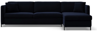 Micadoni Ecksofa Gloria 4-Sitzer Samt Königsblau Rechts 205x140