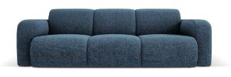 Micadoni Boucle Sofa Molino 3-Sitzer Chenille Königsblau