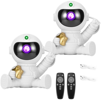 BlingBin LED-Sternenhimmel LED Astronaut Sternenhimmel Projektor, Galaxy Light mit Fernbedienung, Fernbedienung, LED fest integriert, Farbwechsler, Nachtlicht Projektor,Geschenk für Kinder Erwachsene