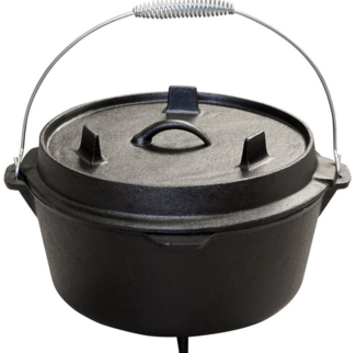 BlueCraft Schmortopf, Gusseisen, Premium Dutch Oven 4.5 qt mit Füßen