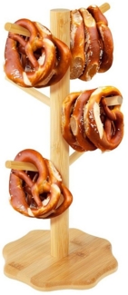 Auledio Servierständer Brezelständer Bambus 33cm 6-armig für Restaurants,Cafés,Bars,Küche, (1-tlg)
