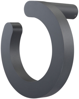 LED Wandleuchte, Aluminium, grau 30 cm