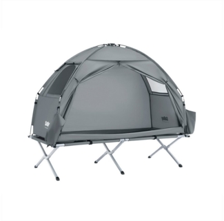 SoBuy Feldbett OGS32 Campingzelt 4in1-Zelt mit Campingliege Schlafsack Luftmatratze