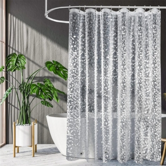 Kaket Duschvorhang Duschschirm,mit Gewicht Magnet unten,wasserdicht, Schimmelresistent
