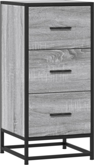 vidaXL Sideboard Grau Sonoma 35,5x35x76 cm Holzwerkstoff und Metall 848947