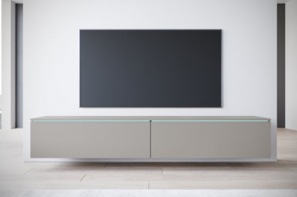 INOSIGN Lowboard LOWBOARD VERA, wahlweise mit oder ohne Beleuchtung, Modernes griffloses TV-Board, 180 cm TV-Schrank, stehend und hängend