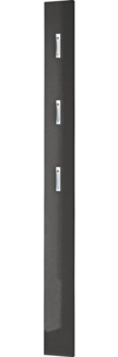 Germania Garderobenpaneel 3255-547, mit DREI ausklappbaren Kleiderhaken aus Metall, in Anthrazit Hochglanz, 15 x 170 x 3 cm (BxHxT)