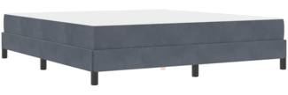 vidaXL Boxspringbett mit Matratze Dunkelgrau 180 x 200 cm Samt 3398708