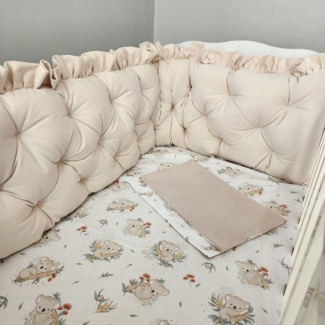 Baby Fancyroom Bettnestchen Samt Bettumrandung Nestchen Volant Kantenschutz Babybett Gitterbett, (weicher Samtstoff, hochwertig, Bettwäsche oder Bettumrandung), Premium Samt