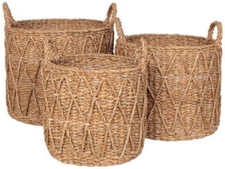 ebuy24 Allzweckkorb Krabi Korb Satz von 3 Stk. natur.
