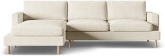 Micadoni Ecksofa Aliya 3-Sitzer Links Samt Beige