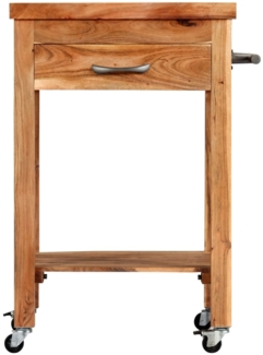 vidaXL Servierwagen 58x58x89 cm Massivholz Akazie 282752