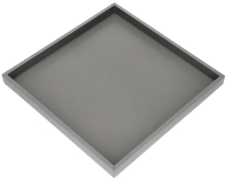 Giftcompany Tablett Neo Tablett quadratisch grau 32cm, Holzfaserplatte