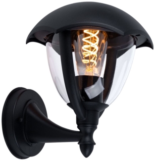 RGB LED Wandleuchte, Glas schwarz, Smart, H 23,8 cm