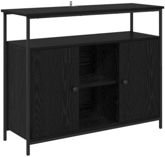 vidaXL Sideboard Schwarz Eichen-Optik 100 x 35 x 80 cm Holzwerkstoff 882814