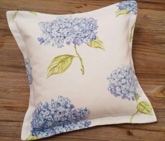 matches21 HOME & HOBBY Kissenbezüge Kissen-Bezug 30x30 cm Vintage Blumen blau weiß Baumwolle, (1 Stück), Wohnzimmer Kissen-Hülle als Deko-Kissen Zier-Kissen Sofa-Kissen