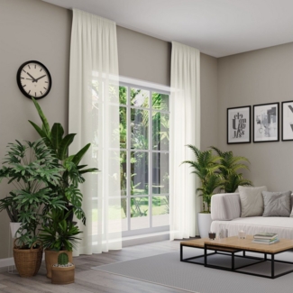 Neutex for you! Vorhang nach Maß EVA (1 St), Multifunktionsband, transparent, Uni-Voile mit elegantem Glanz