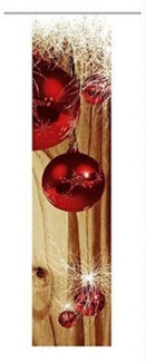 gardinen-for-life Schiebegardine Weihnachten Modern Red-Brown -Weihnachtsgardine, Store