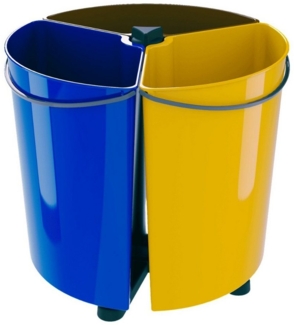 SMARTECO Mülleimer, Drehbarer runder Sortierabfallbehälter Recycling ECO 3x 11.7L