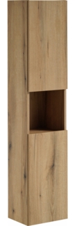 Hochschrank mit 2 Türen (140x25x30cm), Eichenküste Evoke