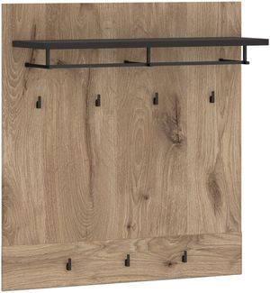 Wandgarderobe >GRANO< 7 Haken, Ablage, Stange, Viking Eiche Dekor - 93x101x32,5 (BxHxT)