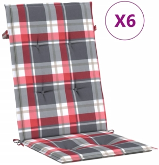 vidaXL Gartenstuhlauflagen für Hochlehner 6 Stk. 120x50x3 cm Stoff 314127