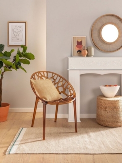 benuta Wollteppich Karla, rechteckig, Höhe: 5 mm, Kunstfaser, Berber, Ethno-Style, Wohnzimmer