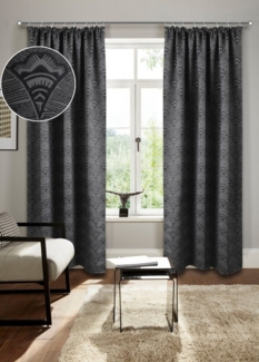 Bruno Banani Verdunkelungsvorhang Alessio (1 St), Kräuselband, verdunkelnd, Elegantes Muster, Jacquard, verdunkelnder Vorhang, blickdicht,modern