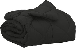 vidaXL Ganzjahresbettdecke Schwarz 220 x 135 cm Mikrofaser 42025589