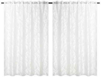 MOON Heimtextilien Vorhang Schlaufenvorhang Dekoschal Ronny mit Ausbrenner Motiv 140x245-weiß (2 St), halbtransparent