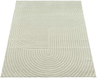 TaraCarpet Teppich TaraCarpet Zen Modern fürs Wohnzimmer Schlafzimmer und Outdoorteppich, rechteckig, Höhe: 5 mm, In&Outdoor Teppich hoch-tief 3D grün Wohnzimmer Schlafzimmer 80x150