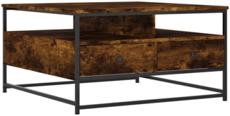 Couchtisch, Sofatisch Räuchereiche 80x80x45 cm Holzwerkstoff