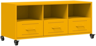 vidaXL TV-Schrank Senfgelb 100,5x39x43,5 cm Kaltgewalzter Stahl 846695
