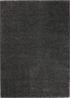 Vimoda Hochflor-Teppich Shaggy Wohnzimmer Läufer, Rund, Höhe: 30 mm, Wohnzimmer Teppich, Schlafzimmer, langflor, Einfarbig Dunkel Farbe