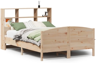 vidaXL Massivholzbett mit Regal ohne Matratze 150x200 cm Kiefer 3323101