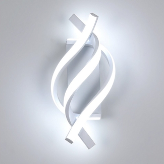 Goeco LED Wandleuchte 18 W Moderne Wandlampe, 6500 K, kaltweiß, 1200 Lumen, Kaltweiß, für Schlafzimmer, Arbeitszimmer, Halle und Treppenaufgang