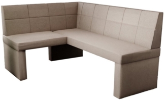 Eckbank Bank Küchenbank 196x142 cm BLAKE XL R Stoff Soro Taupe