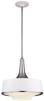 Elstead Lighting Hängeleuchte Holloway, gebürsteter Stahl / Weiß, 4 Lampen