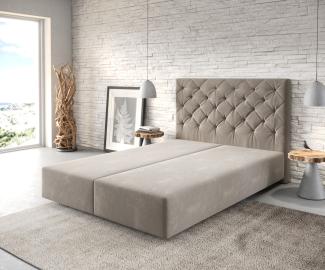 Boxspringgestell Dream-Great 140x200 cm Mikrofaser Beige