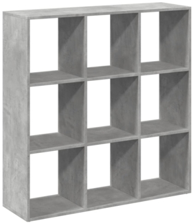 vidaXL Raumteiler-Bücherregal Betongrau 102x29x103,5 cm Holzwerkstoff 858042