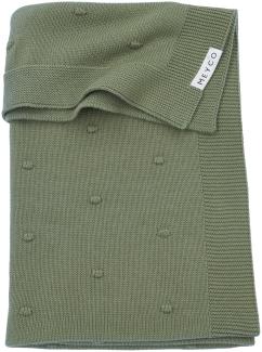 Meyco Mini Knots Bettdecke Forest Green 100x150 cm Grün