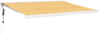 vidaXL Markise Einziehbar Gelb und Weiß 4,5x3 m Stoff und Aluminium 3154584