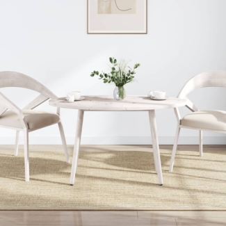 vidaXL Tischplatte Weiß 110x55x2,5 cm Massivholz Kiefer Oval 824336