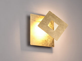 Trio Leuchten LED Wandleuchte Leano 6W, warmweiß goldfarbig Metall