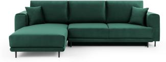 ELTAP 'Dalia' Ecksofa, Flaschengrün, 95 x 190 x 289 cm, Links