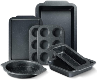 Granit Antihaft Backformen Set 7-teilig Backbleche Backofen Kuchenform
