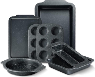 Granit Antihaft Backformen Set 7-teilig Backbleche Backofen Kuchenform